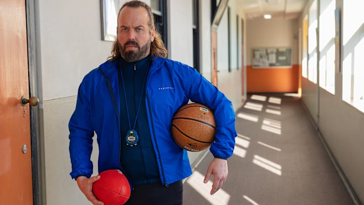Heartbreak High S2. Angus Sampson as Voss in Heartbreak High S2. Cr. Courtesy of Netflix © 2024
