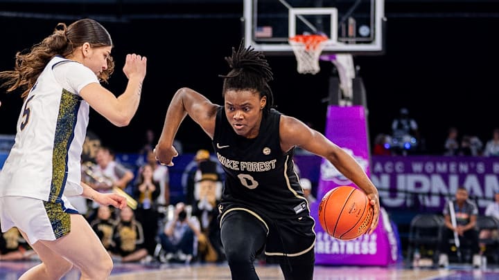 Milan Brown (0) drives to the basket against the California Golden Bears, March 4, 2026.