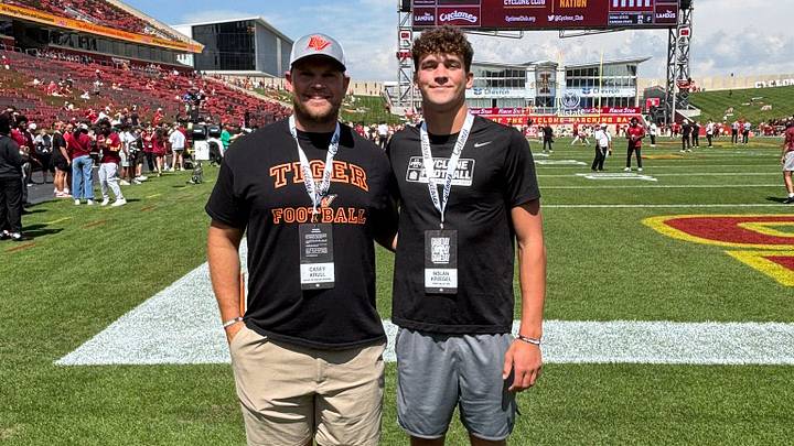 Nolan Kriegel of Iowa Valley is among the career leaders in touchdowns and rushing yards in eight-player Iowa high school football. Nolan Kriegel of Iowa Valley is among the career leaders in touchdowns and rushing yards in eight-player Iowa high school football.