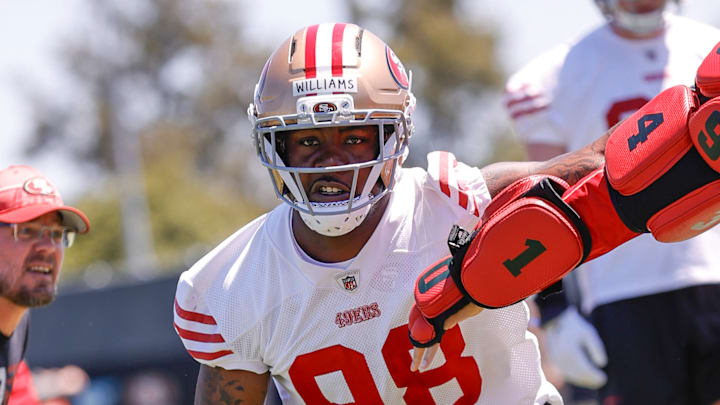 San Francisco 49ers defensive end Mykel Williams (98)
