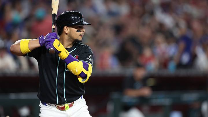 Aug 8, 2026; Phoenix, Arizona, USA; Arizona Diamondbacks catcher Gabriel Moreno (14) looks to bat against the Los Angeles Dodgers in the sixth inning at Chase Field. Mandatory Credit: Anna Carrington-Imagn Images Aug 8, 2026; Phoenix, Arizona, USA; Arizona Diamondbacks catcher Gabriel Moreno (14) looks to bat against the Los Angeles Dodgers in the sixth inning at Chase Field. Mandatory Credit: Anna Carrington-Imagn Images