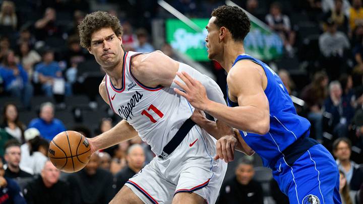 Los Angeles Clippers center Brook Lopez drives the ball. Los Angeles Clippers center Brook Lopez drives the ball.