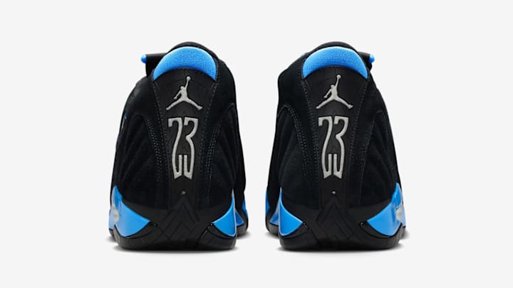 The Air Jordan 14 'Black and University Blue' colorway.