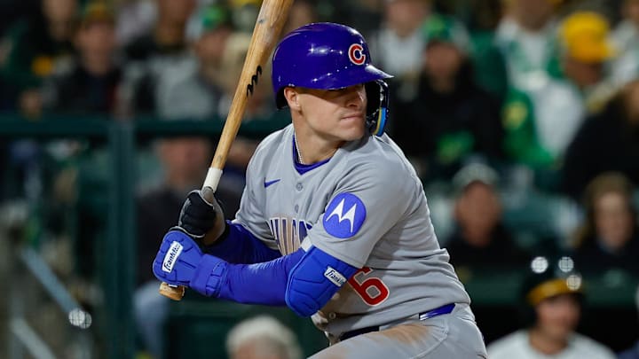 Mar 31, 2025; West Sacramento, California, USA; Chicago Cubs second base Matt Shaw (6) during the game against the Athletics at Sutter Health Park Mar 31, 2025; West Sacramento, California, USA; Chicago Cubs second base Matt Shaw (6) during the game against the Athletics at Sutter Health Park
