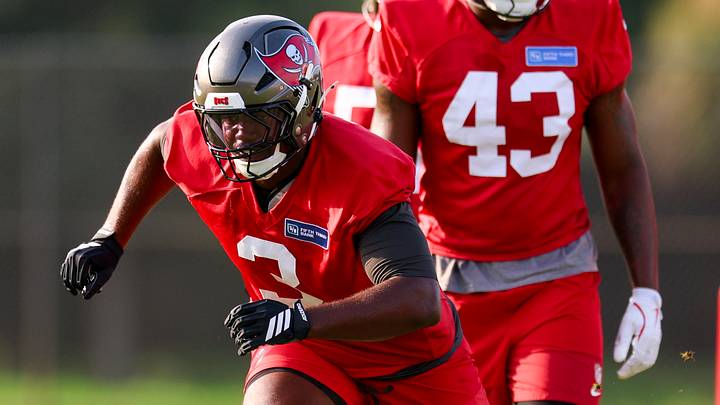 Jul 31, 2026; Tampa, FL, USA; Tampa Bay Buccaneers linebacker Rueben Bain Jr. (3) participates in training camp at AdventHealth Training Center. Mandatory Credit: Nathan Ray Seebeck-Imagn Images Jul 31, 2026; Tampa, FL, USA; Tampa Bay Buccaneers linebacker Rueben Bain Jr. (3) participates in training camp at AdventHealth Training Center. Mandatory Credit: Nathan Ray Seebeck-Imagn Images