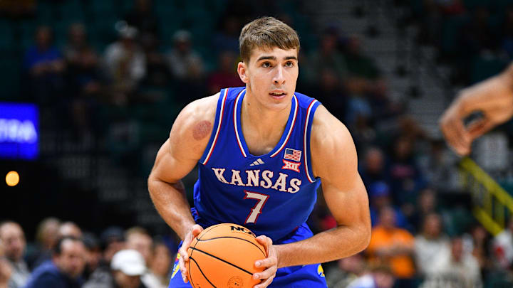 Kansas basketball guard Kohl Rosario Kansas basketball guard Kohl Rosario