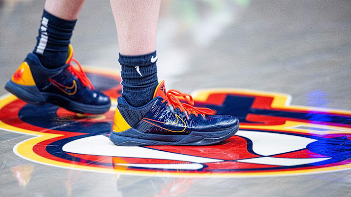 Caitlin Clark stars in a new ad for her colorway of the Nike Kobe 5 Protro basketball shoes. Caitlin Clark stars in a new ad for her colorway of the Nike Kobe 5 Protro basketball shoes.