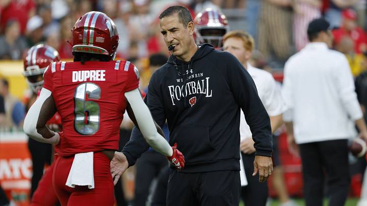 Wisconsin Badgers head coach Luke Fickell. Wisconsin Badgers head coach Luke Fickell.