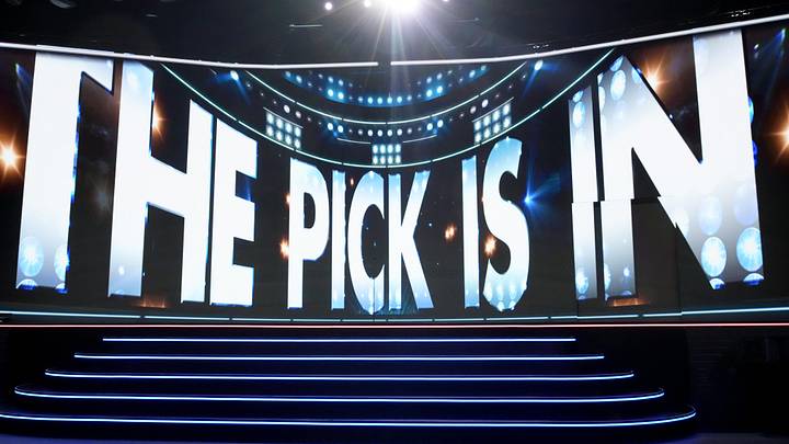 Jun 27, 2025; Los Angeles, California, USA; The video board shows the 20th overall pick for the Columbus Blue Jackets is about to be announced in the first round of the 2025 NHL Draft at Peacock Theater. Jun 27, 2025; Los Angeles, California, USA; The video board shows the 20th overall pick for the Columbus Blue Jackets is about to be announced in the first round of the 2025 NHL Draft at Peacock Theater.