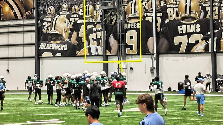 Green Wave prepare to practice at the Saints Metairie facility Green Wave prepare to practice at the Saints Metairie facility