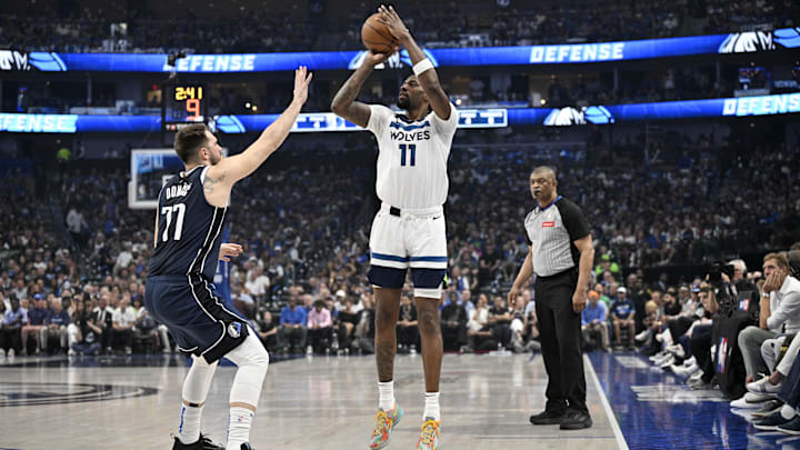 Naz Reid shoots a 3-pointer