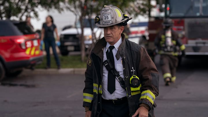 CHICAGO FIRE -- "A Monster In the Field" Episode 13001 -- Pictured: Dermot Mulroney as Chief Dom Pascal -- (Photo by: Peter Gordon/NBC)