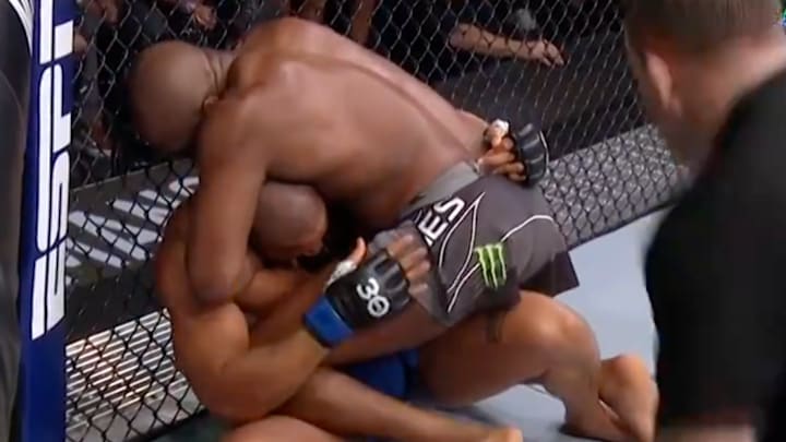 Jon Jones submitting Ciryl Gane