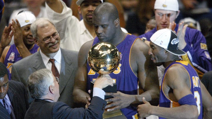 Shaquille O'Neal y Kobe Bryant guiaron juntos a Los Angeles Lakers a tres anillos corridos del 2000 al 2002