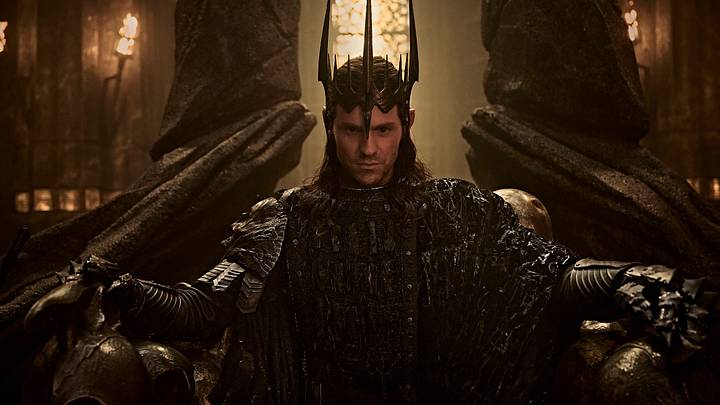 Charlie Vickers as Sauron in The Lord of the Rings: The Rings of Power Season 3. Charlie Vickers as Sauron in The Lord of the Rings: The Rings of Power Season 3.