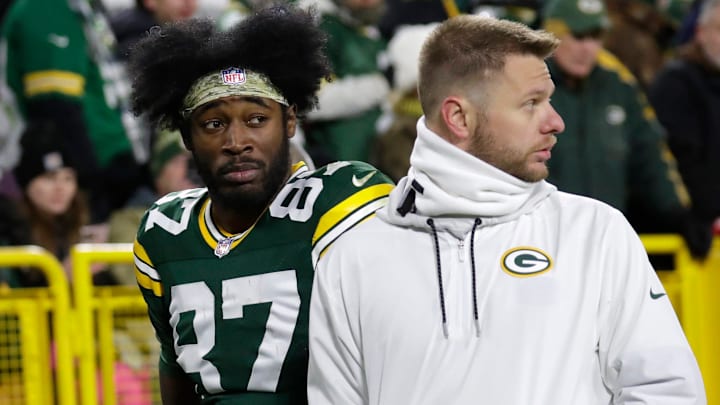 Green Bay Packers wide receiver Romeo Doubs (87) leaves the field in the fourth quarter against the Philadelphia Eagles during their football game Monday, November 10, 2025, at Lambeau Field in Green Bay, Wisconsin. Green Bay Packers wide receiver Romeo Doubs (87) leaves the field in the fourth quarter against the Philadelphia Eagles during their football game Monday, November 10, 2025, at Lambeau Field in Green Bay, Wisconsin.