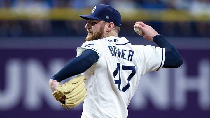 Sep 12, 2026; St. Petersburg, Florida, USA; Tampa Bay Rays pitcher Bryan Baker (47) throws a pitch against the Houston Astros in the eighth inning at Tropicana Field. Mandatory Credit: Nathan Ray Seebeck-Imagn Images Sep 12, 2026; St. Petersburg, Florida, USA; Tampa Bay Rays pitcher Bryan Baker (47) throws a pitch against the Houston Astros in the eighth inning at Tropicana Field. Mandatory Credit: Nathan Ray Seebeck-Imagn Images