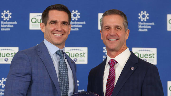 New York Giants general manager Joe Schoen and head coach John Harbaugh are focused on building Harbaugh's assistant coaching staff.