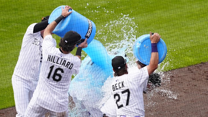 A big moment for the former Braves out in Colorado A big moment for the former Braves out in Colorado