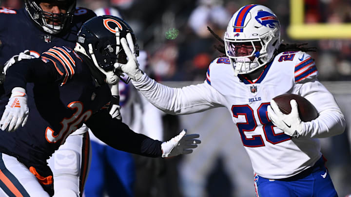 Buffalo Bills running back James Cook. Buffalo Bills running back James Cook.