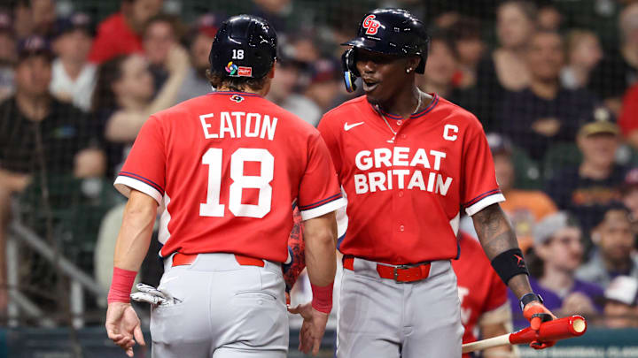 Great Britain third baseman Nate Eaton hit a solo home run in the first inning at Daikin Park.