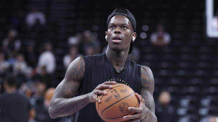 Mar 30, 2026; Salt Lake City, Utah, USA; Cleveland Cavaliers guard Dennis Schroder (8) warms up before the game against the Utah Jazz at Delta Center. Mandatory Credit: Rob Gray-Imagn Images