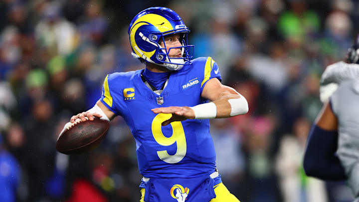 Los Angeles Rams quarterback Matthew Stafford is the MVP favorite through 16 weeks of the 2025 NFL season.