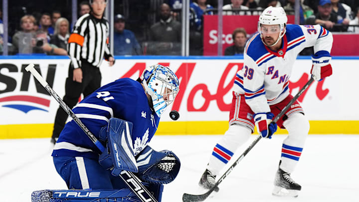 The Rangers are home underdogs to the Maple Leafs on Friday night.