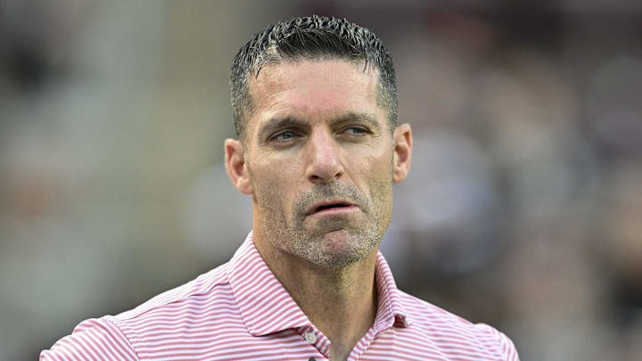 ct 26, 2024; College Station, Texas, USA; Houston Texans executive vice president and general manager Nick Caserio looks on prior to the game between the Texas A&M Aggies and the LSU Tigers at Kyle Field. Mandatory Credit: Maria Lysaker-Imagn Images. 