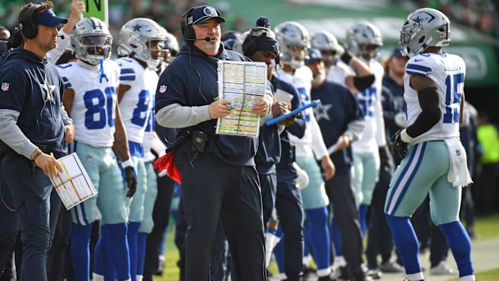 Dallas Cowboys head coach Mike McCarthy on the sidelines against the Philadelphia Eagles.