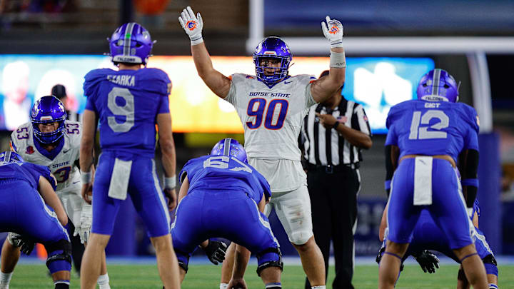 Boise State defensive lineman Braxton Fely. Boise State defensive lineman Braxton Fely.