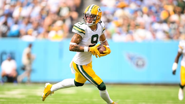 Green Bay Packers wide receiver Christian Watson.