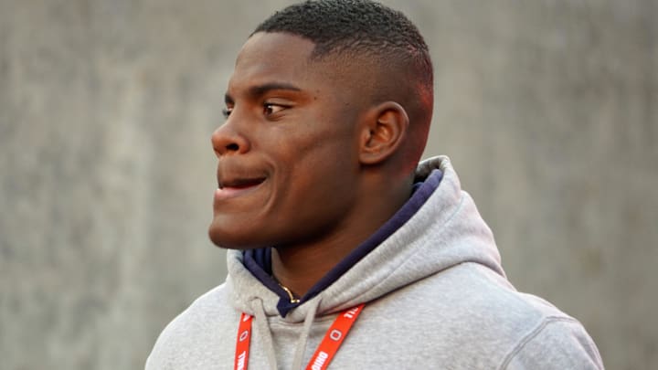 Recruit Boo Carter visits Ohio Stadium during the Ohio State, Michigan game.

Boo Carter