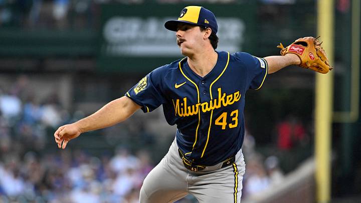 Sep 3, 2026; Chicago, Illinois, USA; Milwaukee Brewers pitcher Logan Henderson (43) delivers the ball during the first inning against the Chicago Cubs at Wrigley Field. Mandatory Credit: Matt Marton-Imagn Images Sep 3, 2026; Chicago, Illinois, USA; Milwaukee Brewers pitcher Logan Henderson (43) delivers the ball during the first inning against the Chicago Cubs at Wrigley Field. Mandatory Credit: Matt Marton-Imagn Images