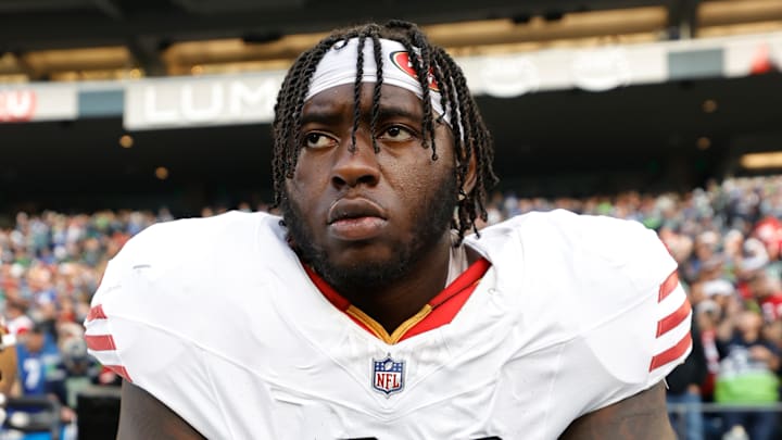 San Francisco 49ers offensive lineman Spencer Burford (74)