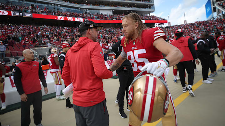 Kyle Shanahan, George Kittle, San Francisco 49ers