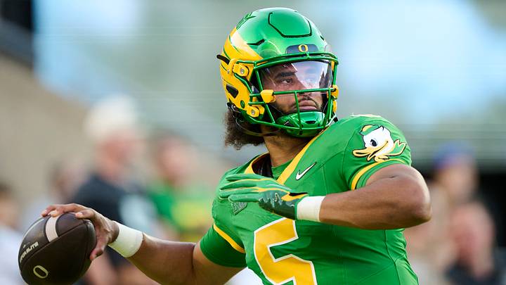 Dante Moore is projected as a potential top pick in the 2027 NFL Draft