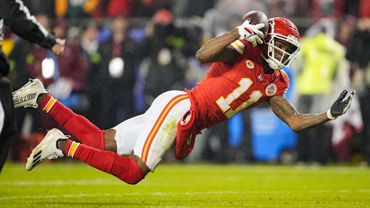 Nov 20, 2023; Kansas City, Missouri, USA; Kansas City Chiefs wide receiver Marquez Valdes-Scantling