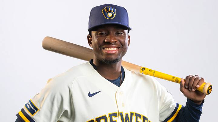 Feb 20, 2026; Phoenix, AZ, USA; Milwaukee Brewers outfielder Luis Lara poses for a portrait during photo day at American Family Fields of Phoenix. Mandatory Credit: Mark J. Rebilas-Imagn Images Feb 20, 2026; Phoenix, AZ, USA; Milwaukee Brewers outfielder Luis Lara poses for a portrait during photo day at American Family Fields of Phoenix. Mandatory Credit: Mark J. Rebilas-Imagn Images