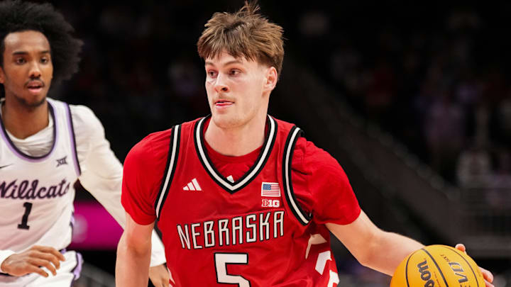 Nebraska forward Braden Frager averages 12.7 points per game, third on the Huskers.