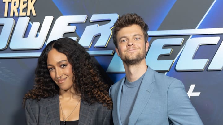 Tawny Newsome (Beckett Mariner) and Jack Quaid (Brad Boimler) at Paramount+'s "Star Trek: Lower Decks" New York Comic Con Reception