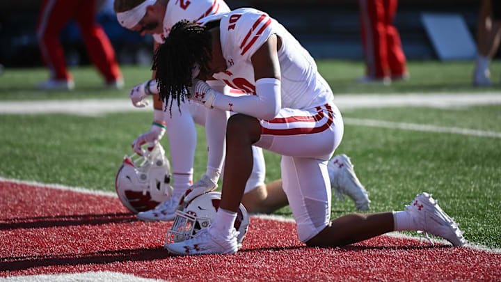 Wisconsin Badgers cornerback Nyzier Fourqurean. Mandatory Credit: James Snook-Imagn Images