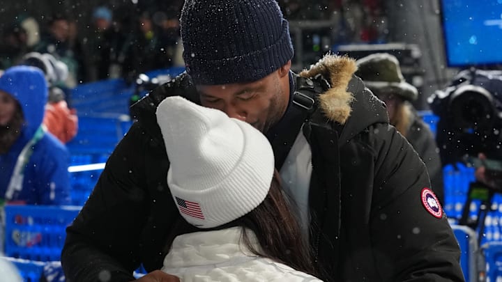 Browns star Myles Garrett loved watching his girlfriend Chloe Kim compete at the Winter Olympics. 
