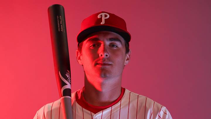 Feb 20, 2025; Clearwater, FL, USA; Philadelphia Phillies infielder Aiden Miller (81) participates in media day at BayCare Ballpark. Mandatory Credit: Nathan Ray Seebeck-Imagn Images Feb 20, 2025; Clearwater, FL, USA; Philadelphia Phillies infielder Aiden Miller (81) participates in media day at BayCare Ballpark. Mandatory Credit: Nathan Ray Seebeck-Imagn Images