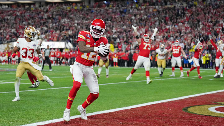 Mecole Hardman had 57 receiving yards and the game-winning TD in the Super Bowl