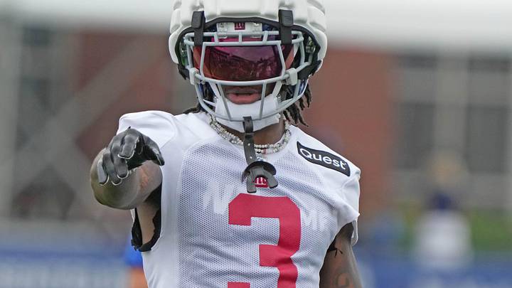Cornerback, Deonte Banks during the first day of training camp for the 2024 New York Giants. Cornerback, Deonte Banks during the first day of training camp for the 2024 New York Giants.