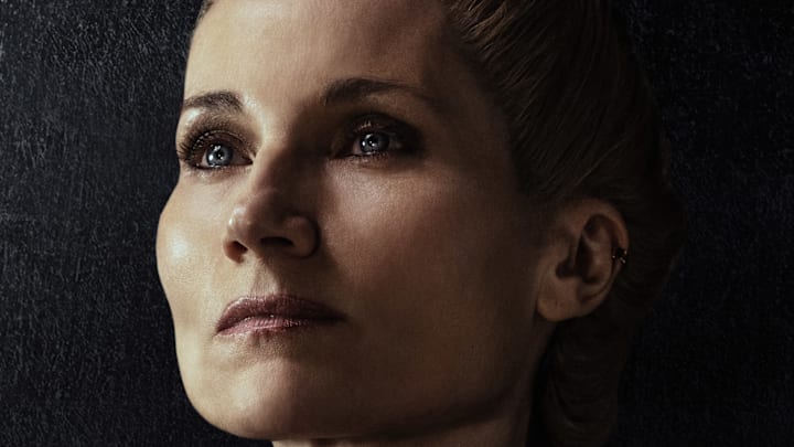 Kate Fleetwood as Liandrin in The Wheel of Time. Image courtesy of Prime Video/Kurt Iswarienko.