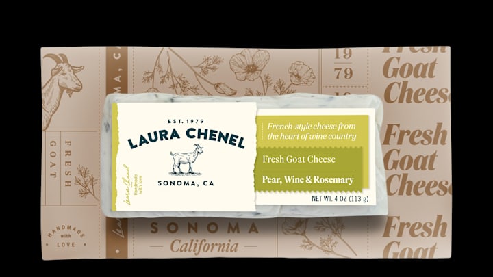 Laura Chenel releases tangy Pear, Wine & Rosemary Goat Cheese Log. Image courtesy of Laura Chenel 