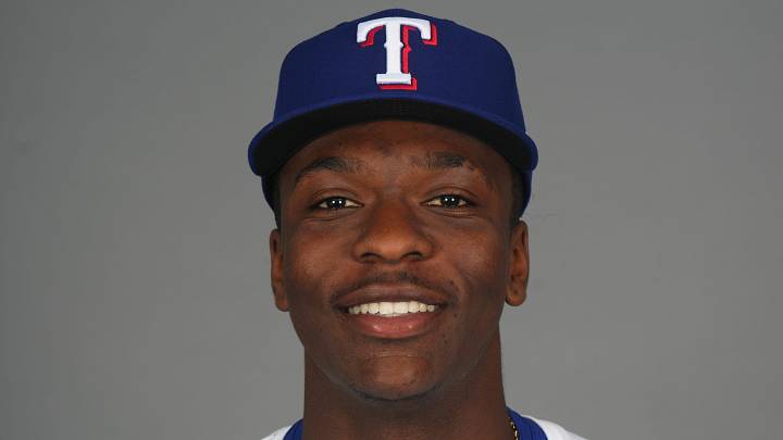 Feb 19, 2025; Surprise, AZ, USA; Texas Rangers player Sebastian Walcott poses for a photo during Media Day at Surprise Stadium. Mandatory Credit: Joe Camporeale-Imagn Images Feb 19, 2025; Surprise, AZ, USA; Texas Rangers player Sebastian Walcott poses for a photo during Media Day at Surprise Stadium. Mandatory Credit: Joe Camporeale-Imagn Images