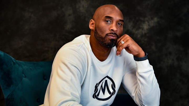 Kobe Bryant poses for a portrait inside of his office in Costa Mesa, California, on Jan. 17, 2020. Bryant, one of the greatest NBA players in history, is building an impressive resume in his post-basketball career, including winning an Academy Award.